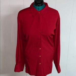 Lane Bryant red stretch dress shirt